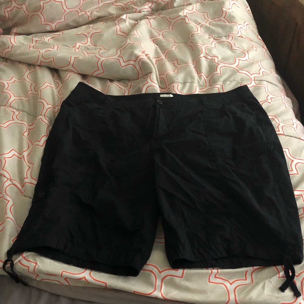 Black knee length shorts